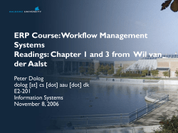 Workflow Management Systems