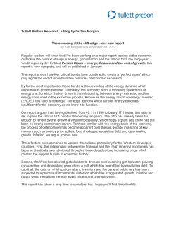 The economy at the cliff-edge our new report