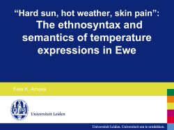 Ameka_Kwa_Pres - the Linguistics of Temperature