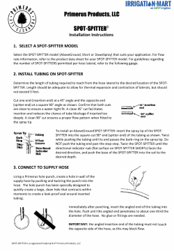 Primerus Products Spot-Spitter Installation Instructions - Irrigation-Mart