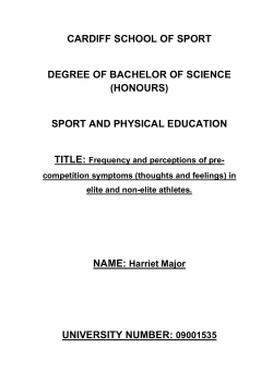 HARRIET ANN MAJOR UNIVERSITY NUMBER: 09001535