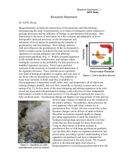 Research Statement Jeff R. Havig Research Statement Dr. Jeff R