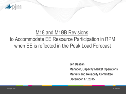 M18 and M18B Revisions to Accommodate EE Resource