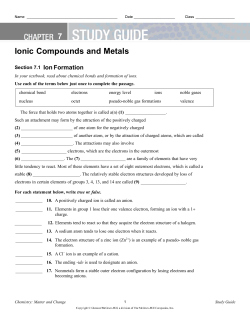 7 Ionic Compounds and Metals