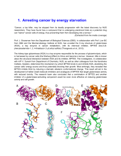 1. Arresting cancer by energy starvation
