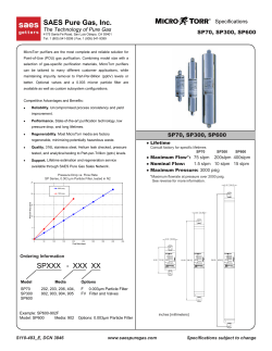Specification, SP70, SP300, SP600