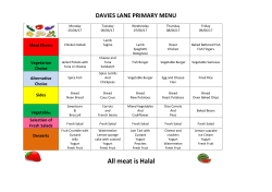 All meat is Halal - Davies Lane Primary School