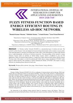 fuzzy fitness function based energy efficient routing in wireless ad