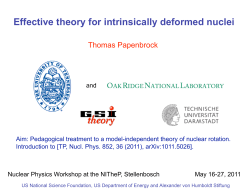 Effective theory for intrinsically deformed nuclei