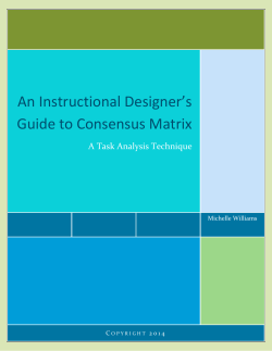 An Instructional Designer`s Guide to Consensus Matrix