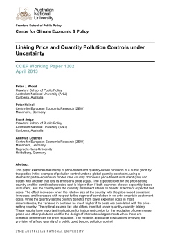 Linking Price and Quantity Pollution Controls