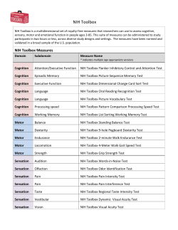 NIH Toolbox Measures