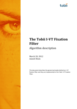 The Tobii I-VT Fixation Filter