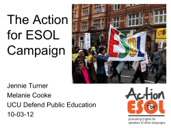Action for ESOL Powerpoint Presentation 10-Mar-12