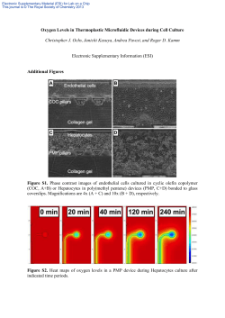 Oxygen Levels in Thermoplastic Microfluidic Devices during Cell