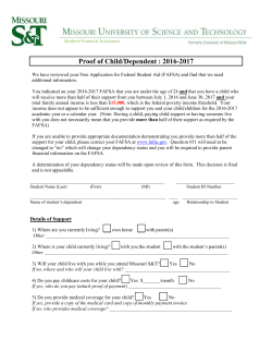 Proof of Child/Dependent : 2016-2017