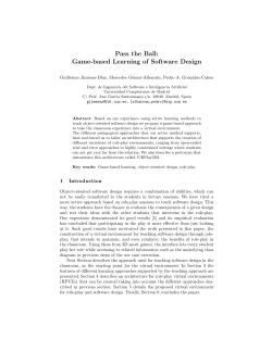 Pass the Ball: Game-based Learning of Software Design