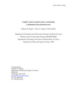 Cognitive control, semantic memory, and priming