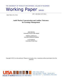 Audit Market Concentration and Auditor
