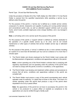 CAODC Oil and Gas Well Service Rig Permit 2014 (ABMOA) Permit