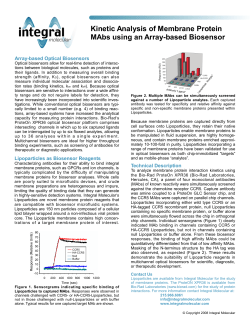 Kinetic Analysis of Membrane Protein MAbs