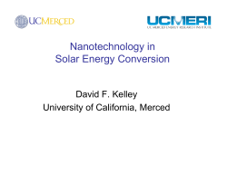 Nanotechnology in Solar Energy Conversion
