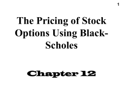 The Black-Scholes Analysis