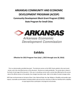 Chapter 8 Exhibits - Arkansas Economic Development Commission