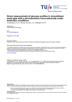 Direct measurement of glucose profiles in immobilized yeast