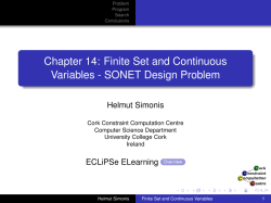 Chapter 14: Finite Set and Continuous Variables