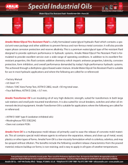 Amalie Water/Glycol Fire Resistant Fluid is a fully