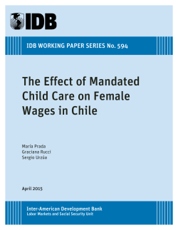 The Effect of Mandated Child Care on Female Wages in Chile