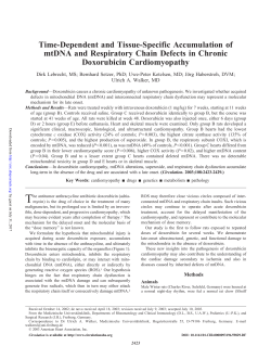 Time-Dependent and Tissue-Specific Accumulation of