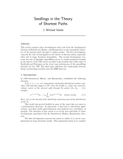 Seedlings in the Theory of Shortest Paths
