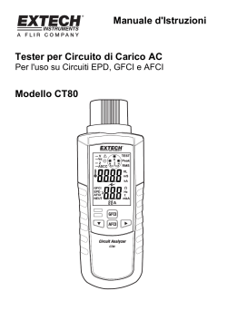 Manuale d`Istruzioni Tester per Circuito di Carico AC Modello CT80