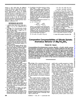 Comparative Compressibilities of Silicate Spinels