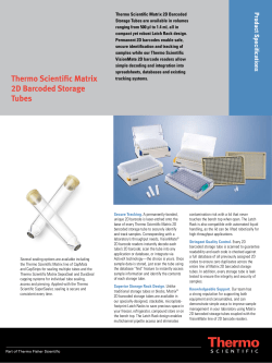 Thermo Scientific Matrix 2D Barcoded Storage Tubes (603KB pdf)