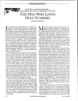 the man who loves only numbers