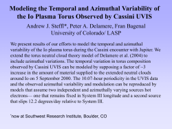 Steffl, A.J., Delamere, P.A., Bagenal, F., (2005