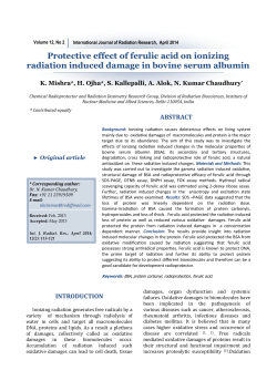 Protective effect of ferulic acid on ionizing radiation induced damage