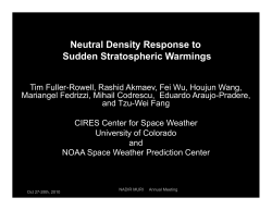 Tim Fuller-Rowell: Neutral Density Response to Sudden