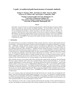 U-path: An undirected path-based measure of semantic similarity