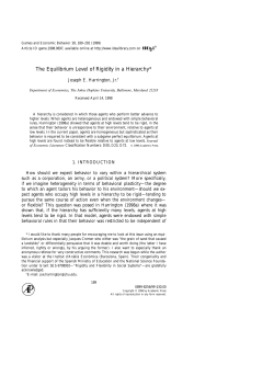 The Equilibrium Level of Rigidity in a Hierarchy