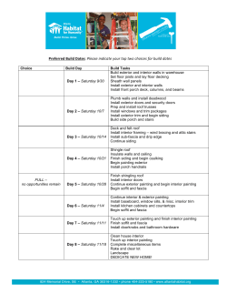 Preferred Build Dates: Please indicate your top two choices for build