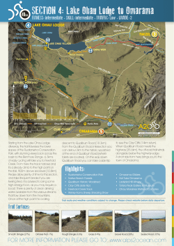 SECTION 4: Lake Ohau Lodge to Omarama