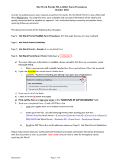 Hot Work Permit Form