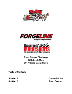 2017 Road Course Challenge Rules