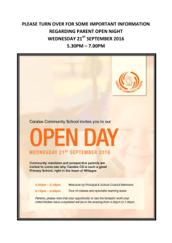 parent open night wednesday 21