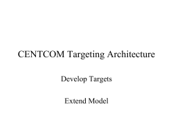 ppt supplemental ("CENTCOM Targeting Architecture")