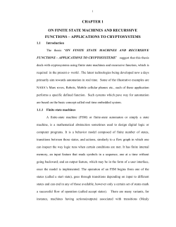 chapter 1 on finite state machines and recurssive